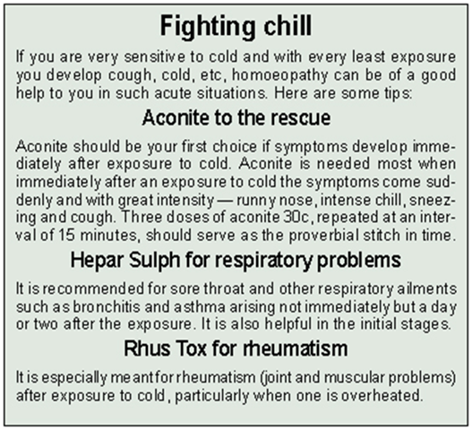 sensitivity to light and cold symptoms